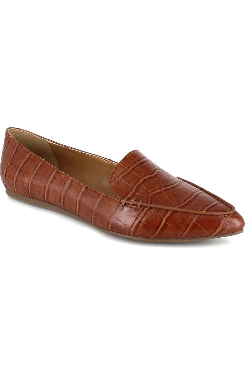 Esprit Blaire Croc Embossed Flat, Main, color,