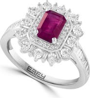 EFFY 14K White Gold Ruby Majesty Diamond Ring