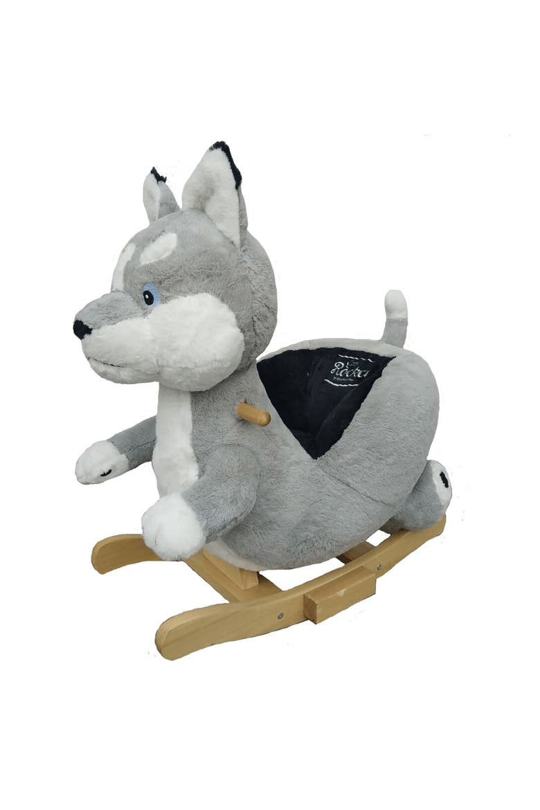 Gerardo'S Toys Little Rockers Wolf Wooden Plush Rideages 24Mo+, Main, color, Multicolored