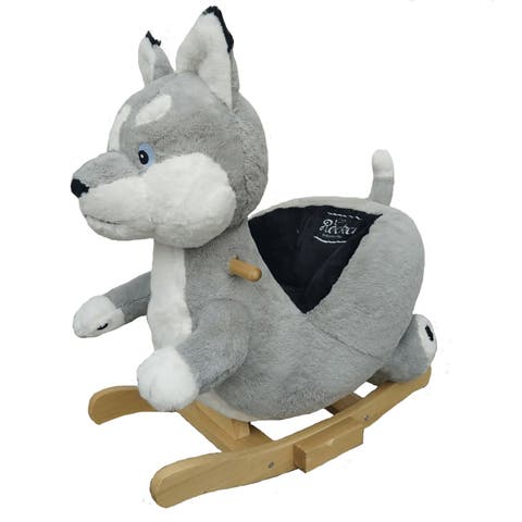 Gerardo'S Toys Little Rockers Wolf Wooden Plush Rideages 24Mo+