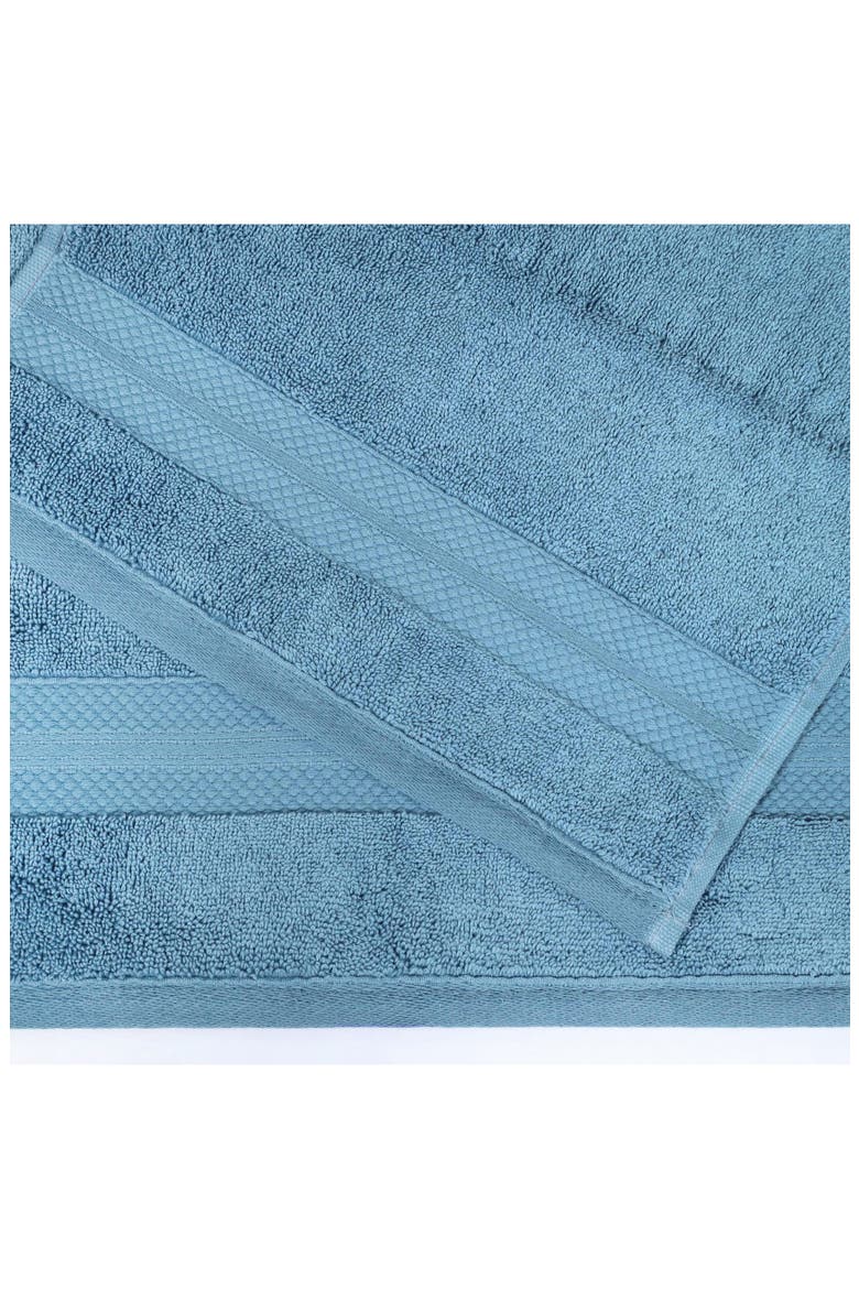 Aria 12-Piece Turkish Cotton Towel Set, Alternate, color, DENIM BLUE