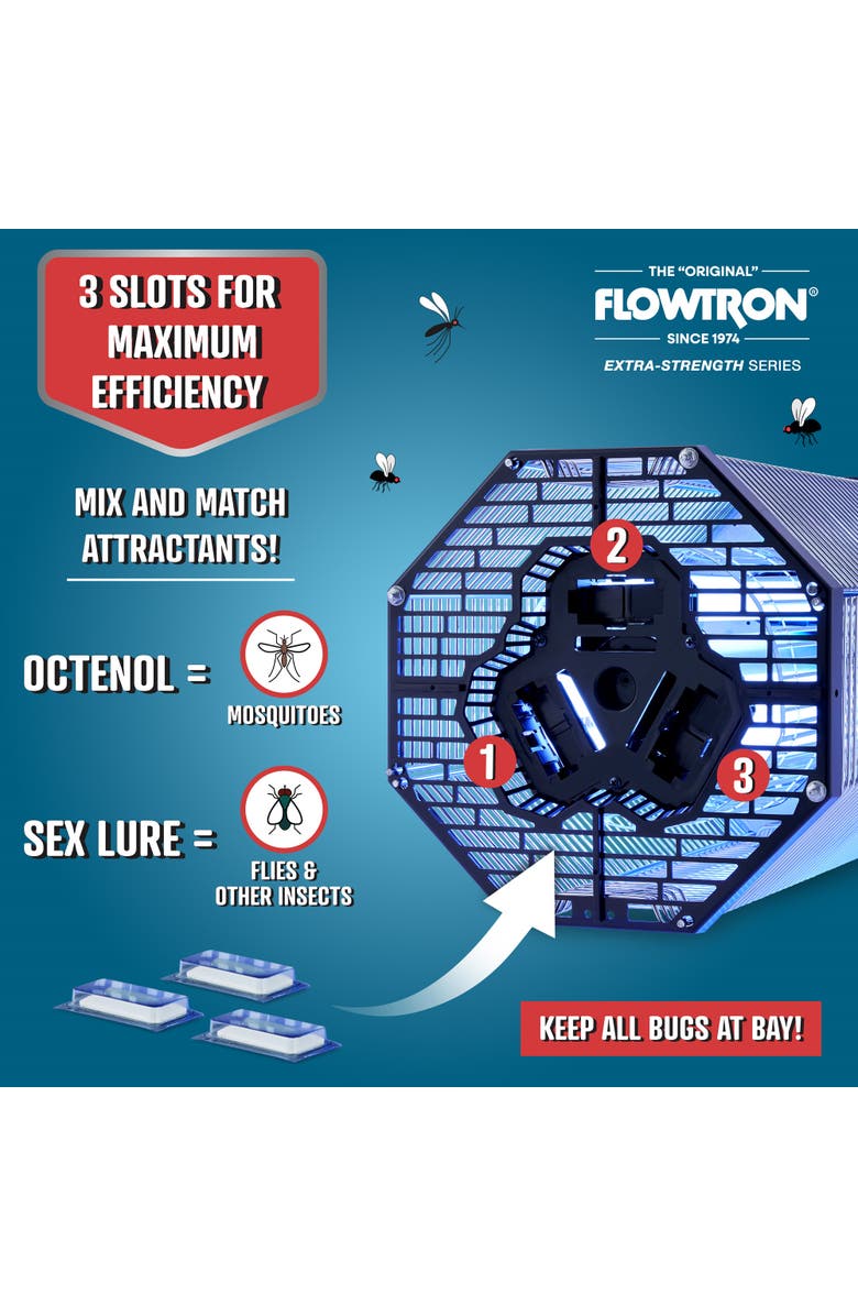 Flowtron Electric Bug Zapper 2 Acres / 2000 sq.ft,150W Indoor/Outdoor Bug Zapper w/Dual Lure Method, Alternate, color, Beige