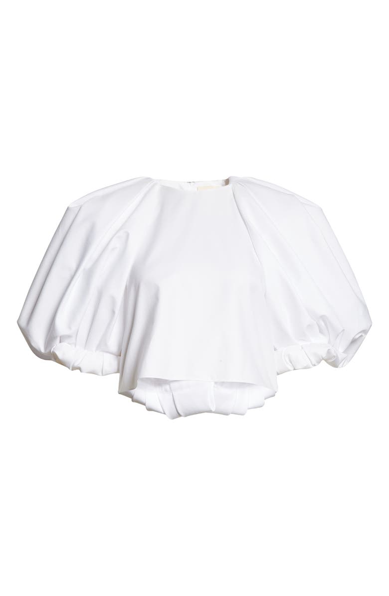 Khaite Rene Puff Sleeve Cotton Crop Top, Alternate, color,