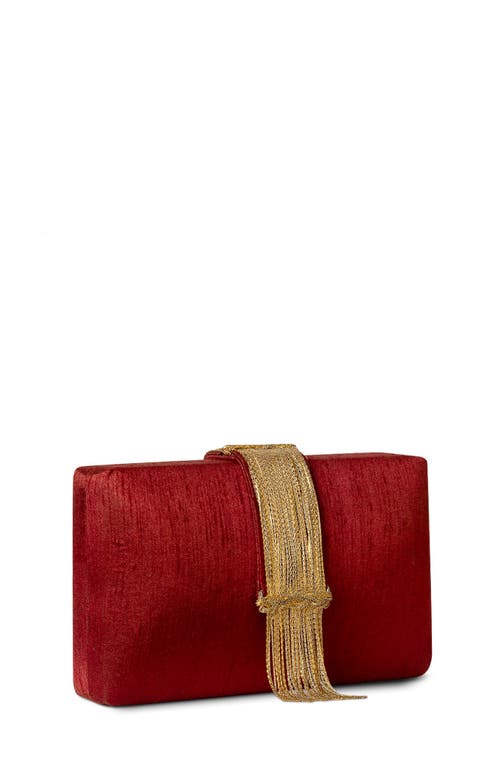Simitri Fringe Clutch In Red