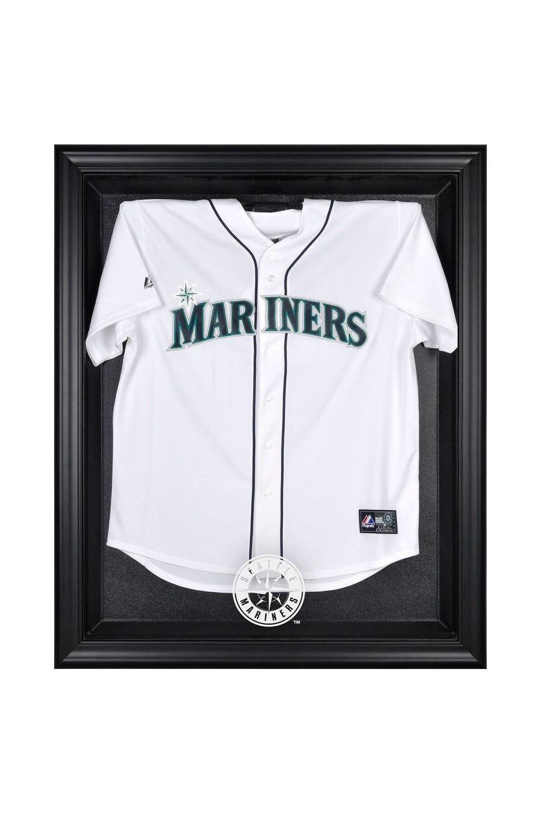 FANATICS AUTHENTIC Seattle Mariners Black Framed Logo Jersey Display Case, Main, color, 