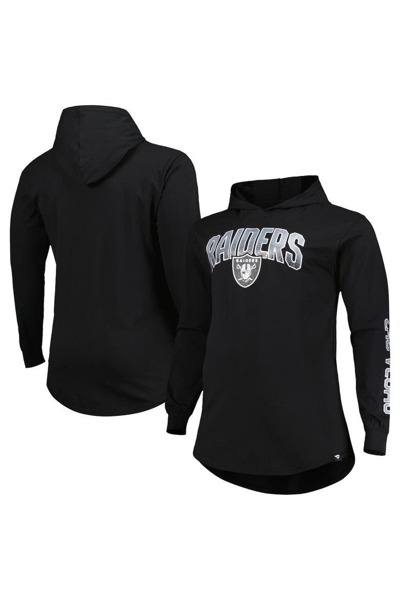 Men's Fanatics Branded Black Las Vegas Raiders Big & Tall Front Runner Pullover Hoodie, Main, color, Black