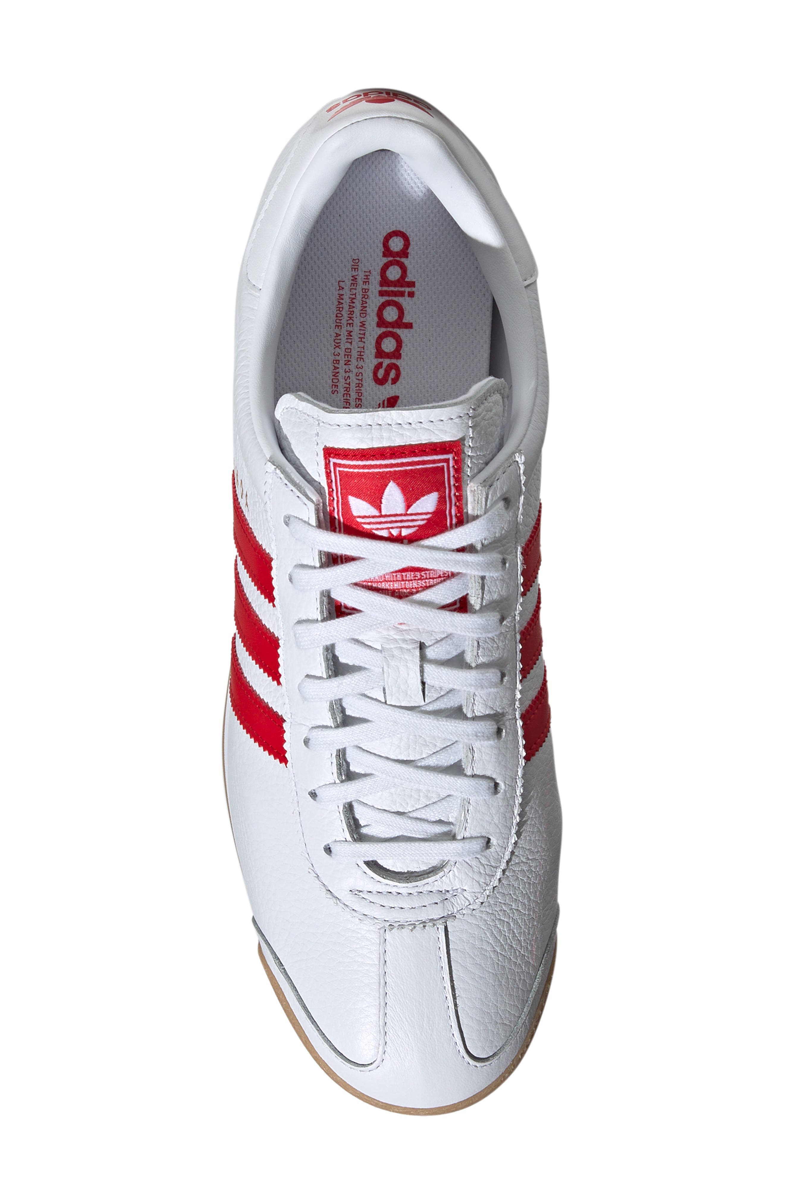 adidas Samoa Sneaker, Alternate, color, White/ Scarlet/ Gum3