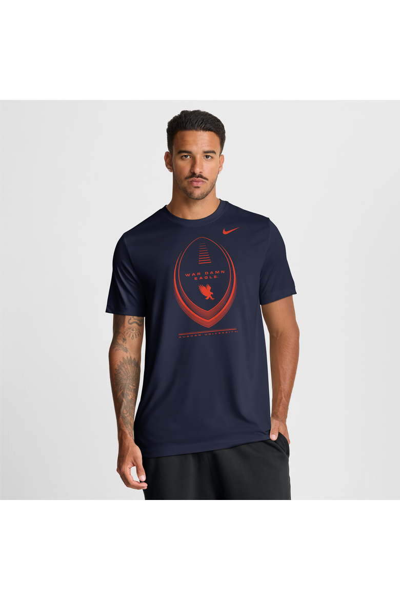 Men's Nike Navy Auburn Tigers Primetime Legend Football Icon Dri-FIT T-Shirt, Main, color, Navy