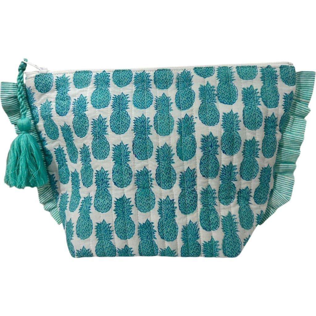 Mer St. Barth La Plage Ruffle Pouch In Blue