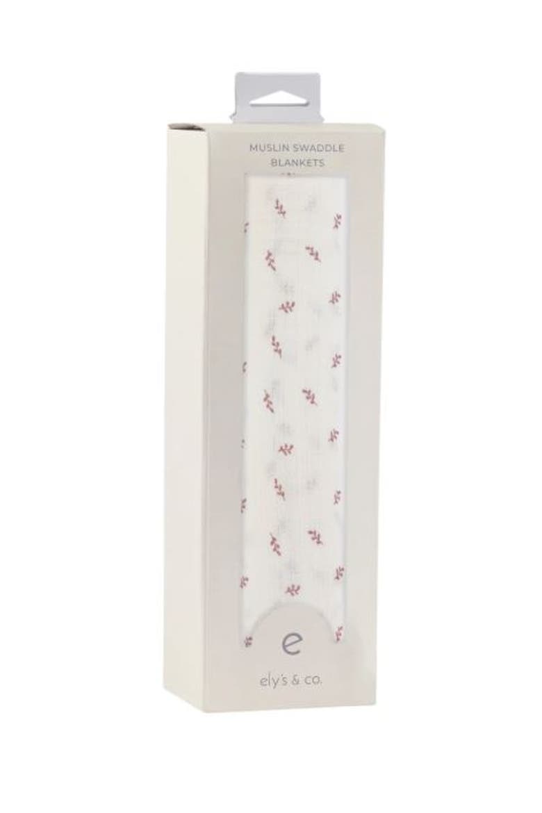 Cotton Muslin Swaddle Blanket 1 Pack, Alternate, color, Lavender Leaf