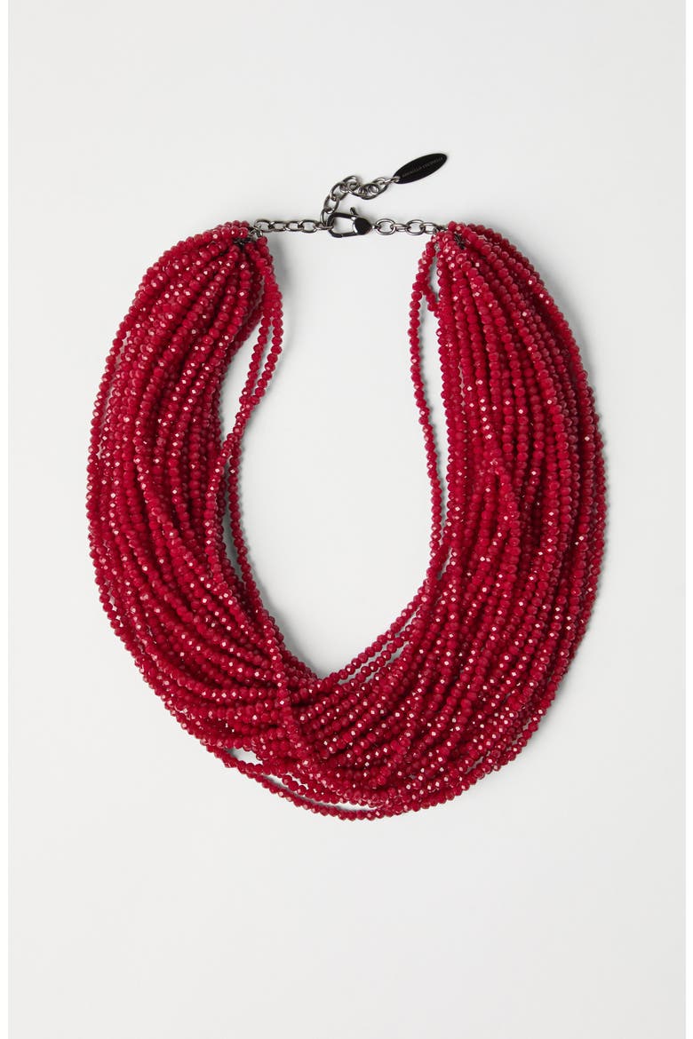 Vetro and Silver necklace, Alternate, color, Red