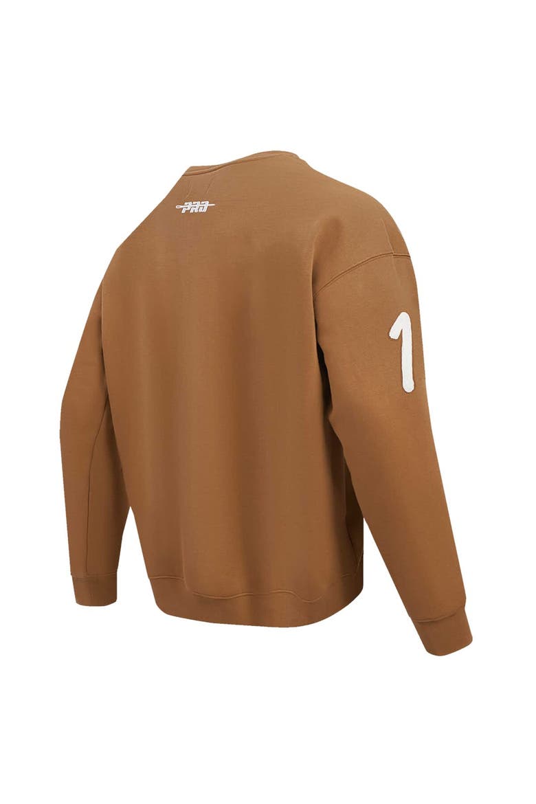 Men's Pro Standard Jalen Hurts Brown Philadelphia Eagles Pullover Crewneck Sweatshirt, Alternate, color, Brown