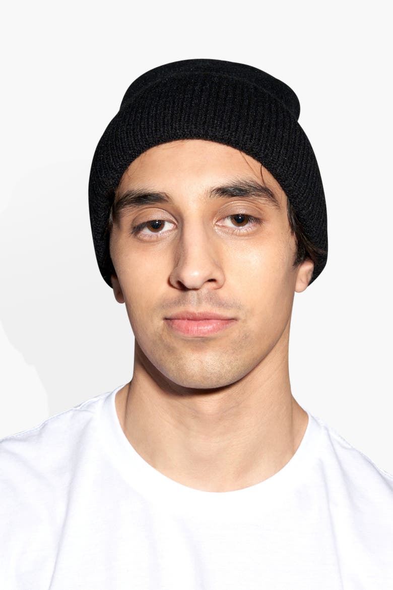 Cashmere Beanie, Alternate, color, black