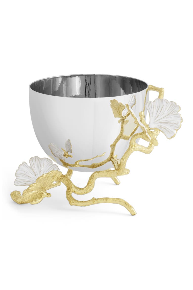 Butterfly Ginkgo Nut Bowl, Alternate, color, SILVER/ GOLD