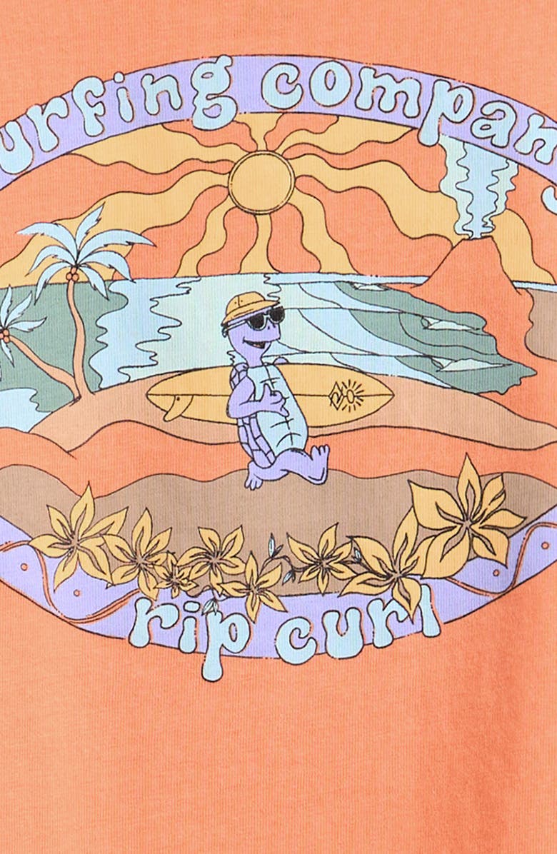 Rip Curl Kids' Tube Town Scenic Graphic T-Shirt, Alternate, color, Bright Orange