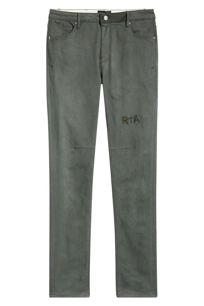 Bryant Mid Rise Skinny Jeans, Alternate, color, DUSTY OLIVE TRIPLE CROSS