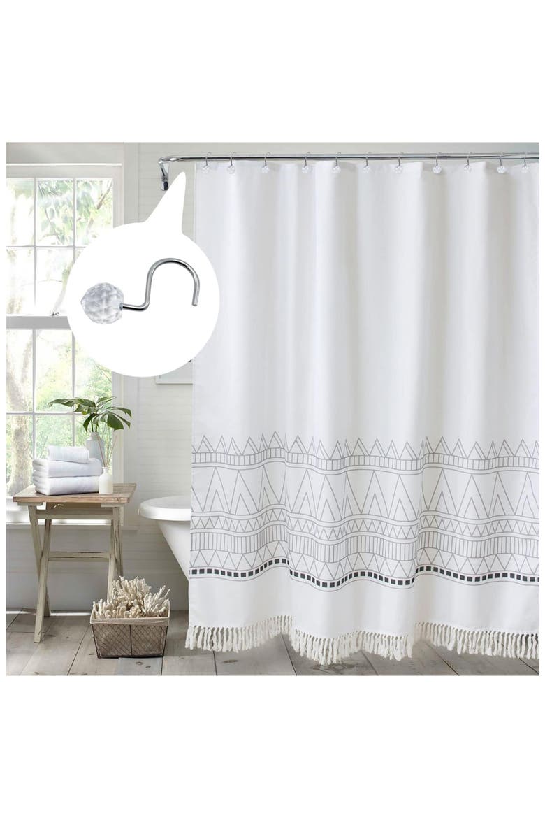 12-Piece Decorative Shower Curtain Rings Set, Alternate, color, CRYSTAL 2