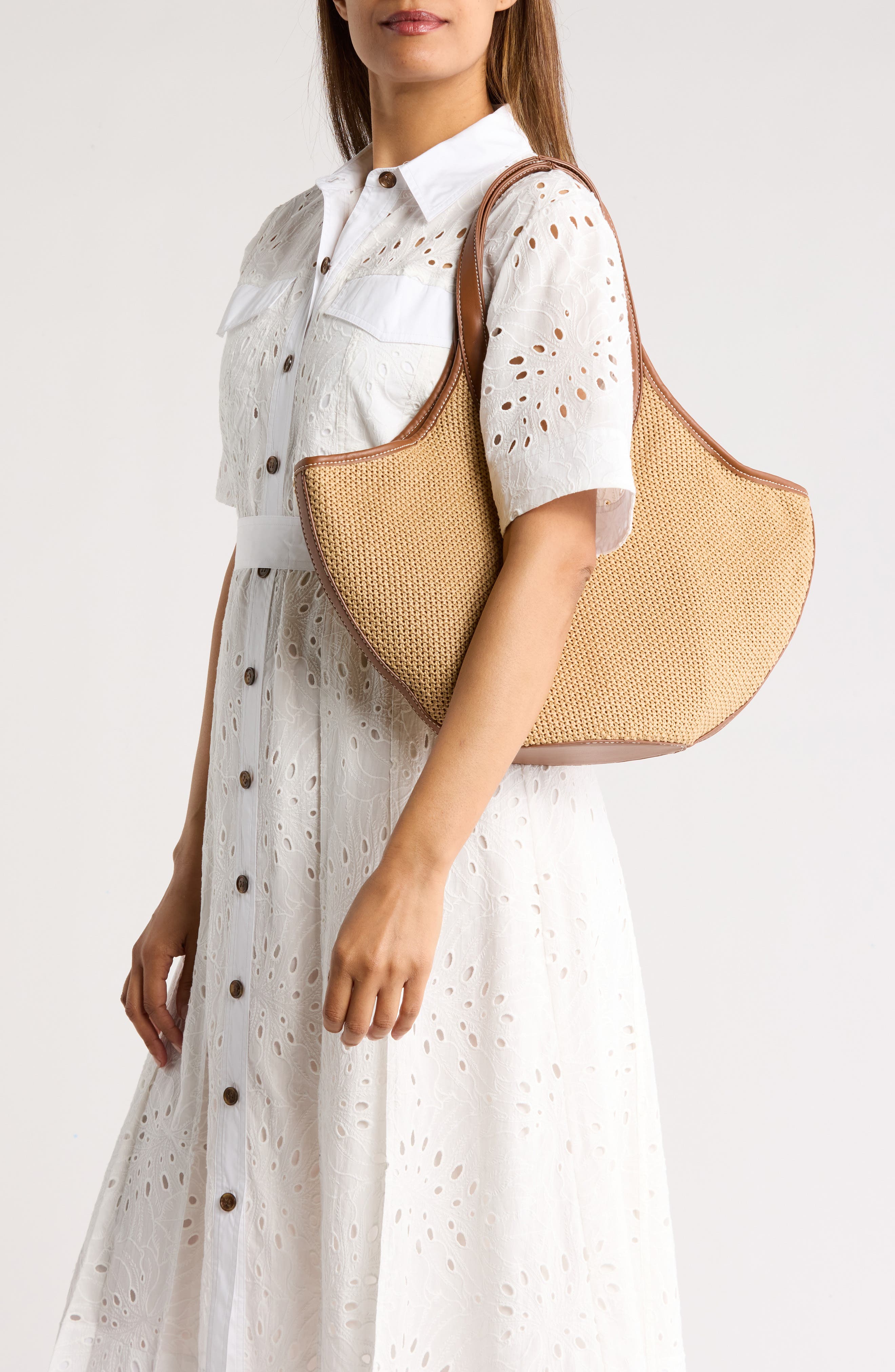 Sam Edelman Waylon Woven Shopper Tote Bag, Alternate, color, 