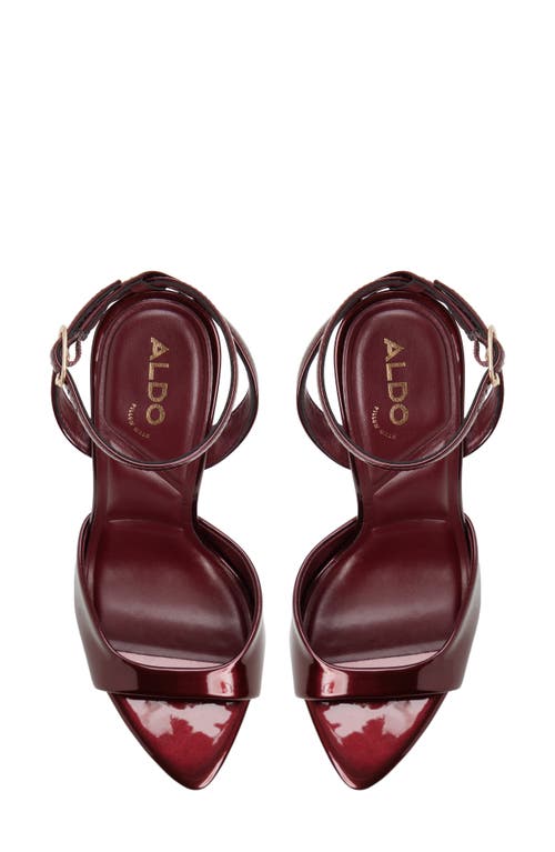 Aldo Forevermore Ankle Strap Pointed Toe Sandal In Red