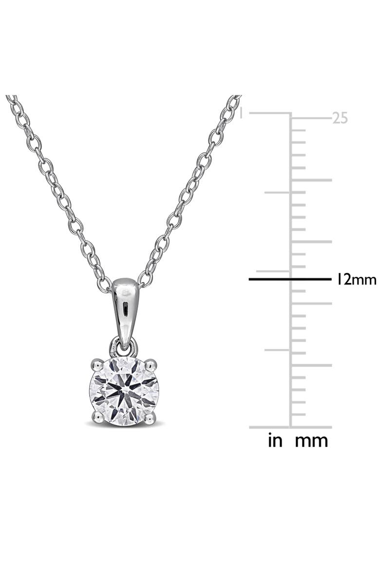 Lab-Grown Diamond Solitaire Necklace Sterling Silver, Alternate, color, 3/4 ct.