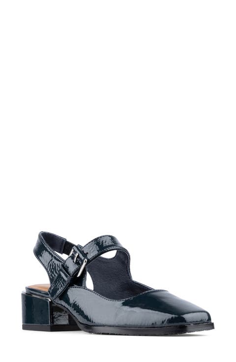 Audriana Patent Leather Mary Jane Slingback Pump