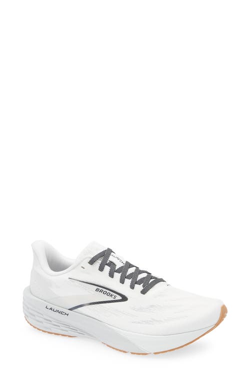 Brooks Women's Launch 11 Running Shoes In White/grey/black