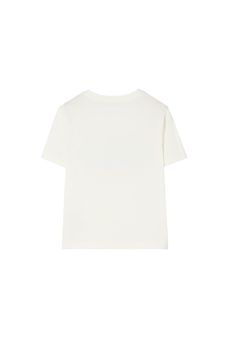 Knight Stamp Cotton T-shirt, Alternate, color, Chalk white
