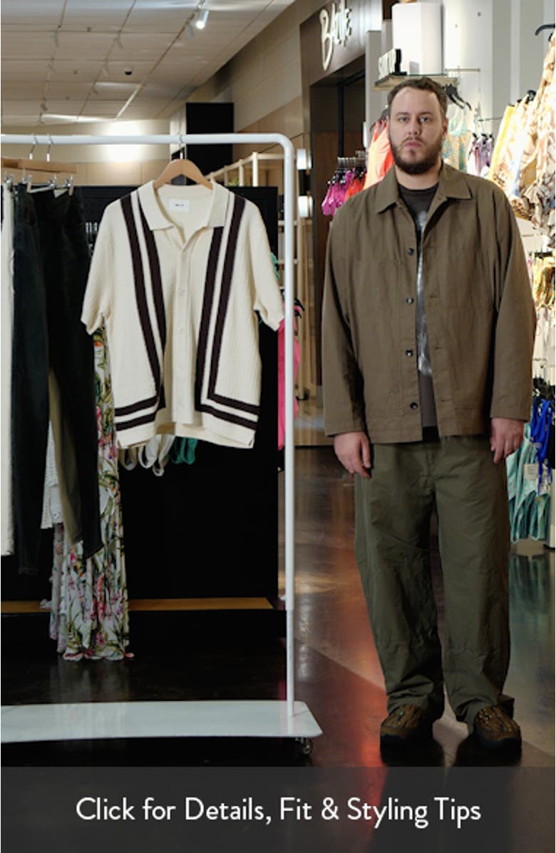 Ares 6636 Short Sleeve Knit Cotton Button-Up Shirt, sales video thumbnail