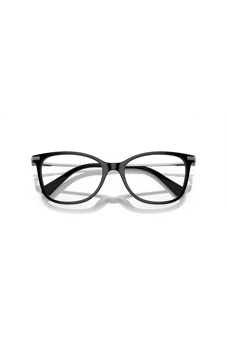 Swarovski 52mm Square optical glasses, Alternate, color, Black