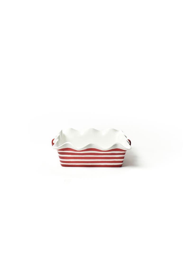 Red Stripe Square Ruffle Casserole, Alternate, color, Red
