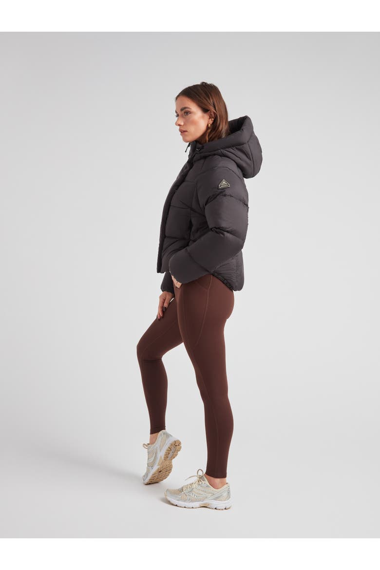 Cloud Cropped Hooded Puffer Jacket, Alternate, color, BLACK/STONE
