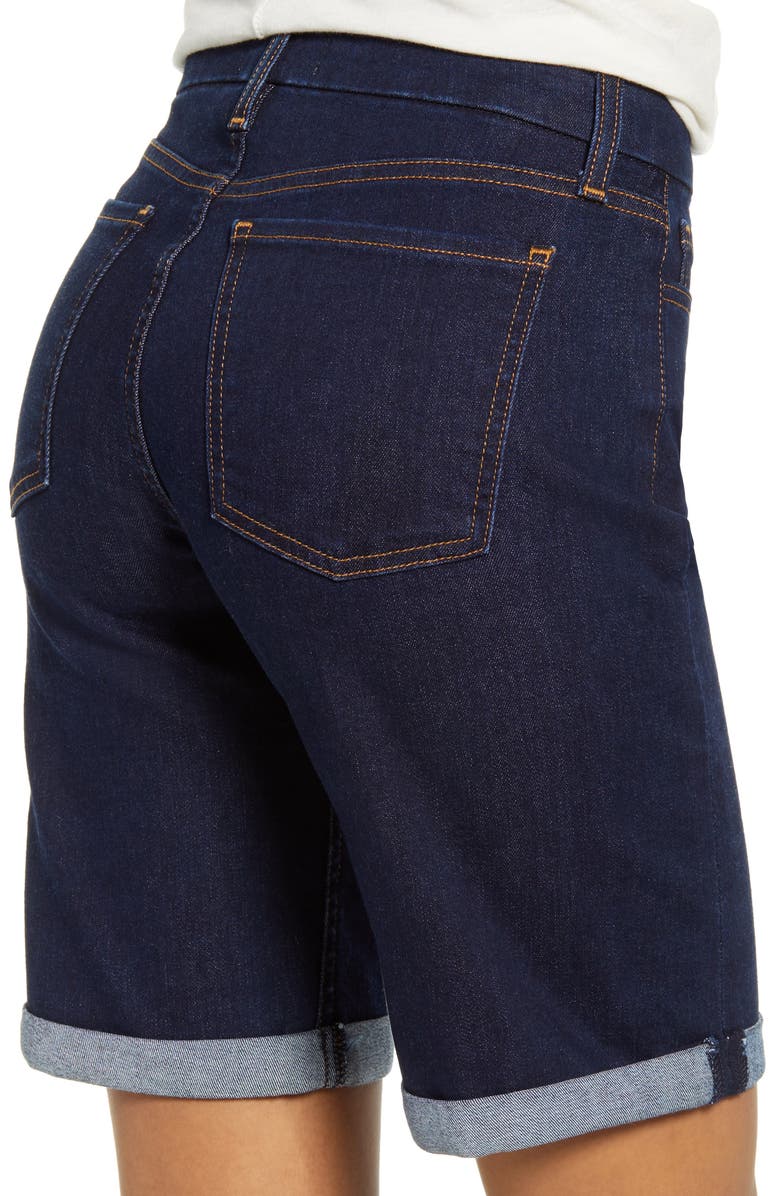 JEN7 by 7 For All Mankind JEN7 High Waist Denim Bermuda Shorts, Alternate, color,