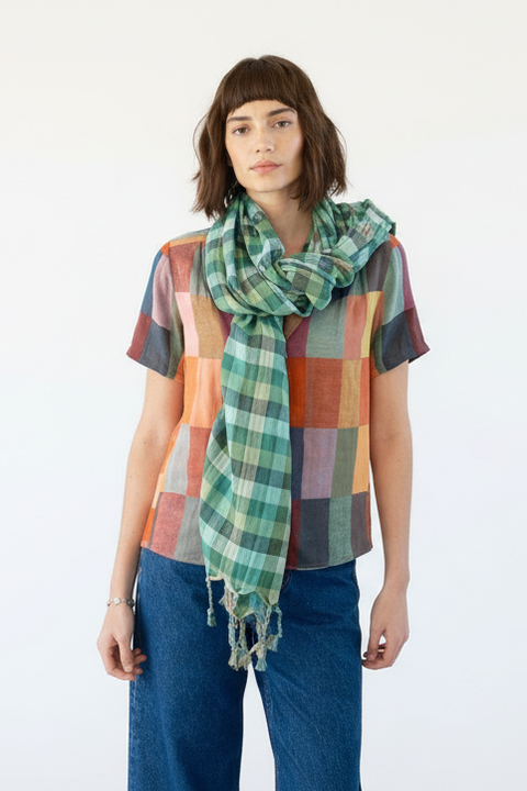 Alto Souble-sided Scarf with Tassels