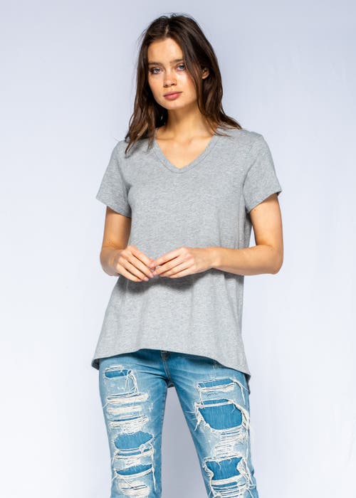 Wilt Clothing Crew Neck Short Sleeve Shrunken Boyfriend Tee In Gray
