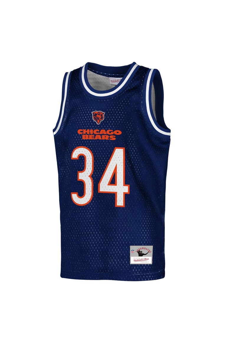 Youth Mitchell & Ness Walter Payton Navy Chicago Bears Retired Player NFL Basketball Fashion Jersey, Alternate, color, Navy
