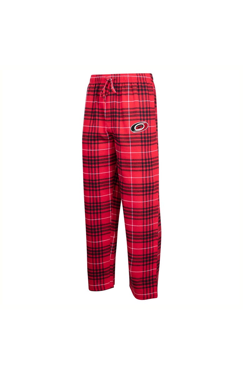 CONCEPTS SPORT Men's Concepts Sport Red/Black Carolina Hurricanes Concord Flannel Sleep Pants, Alternate, color, 