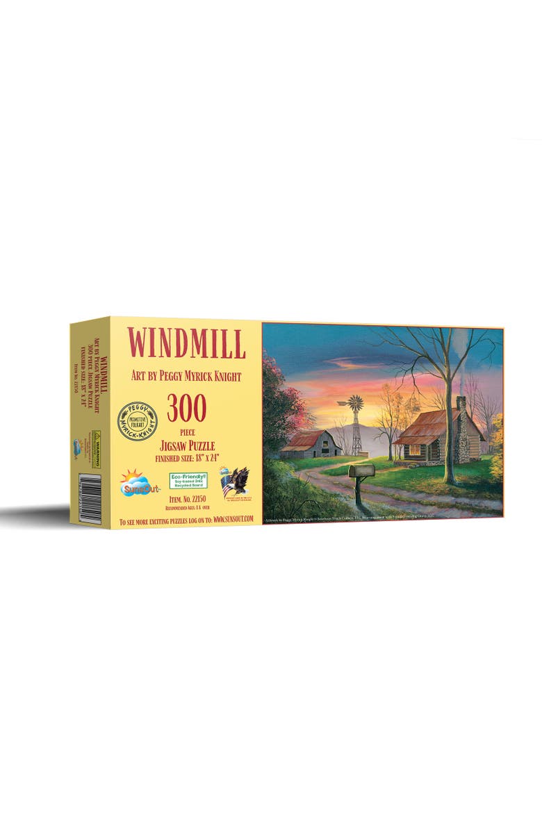 Windmill 300 piece Jigsaw Puzzle for Adults, Main, color, Multicolor
