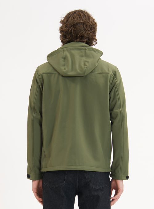 Point Zero Softshell Dewspo Bonded Mesh Jacket In Leaves
