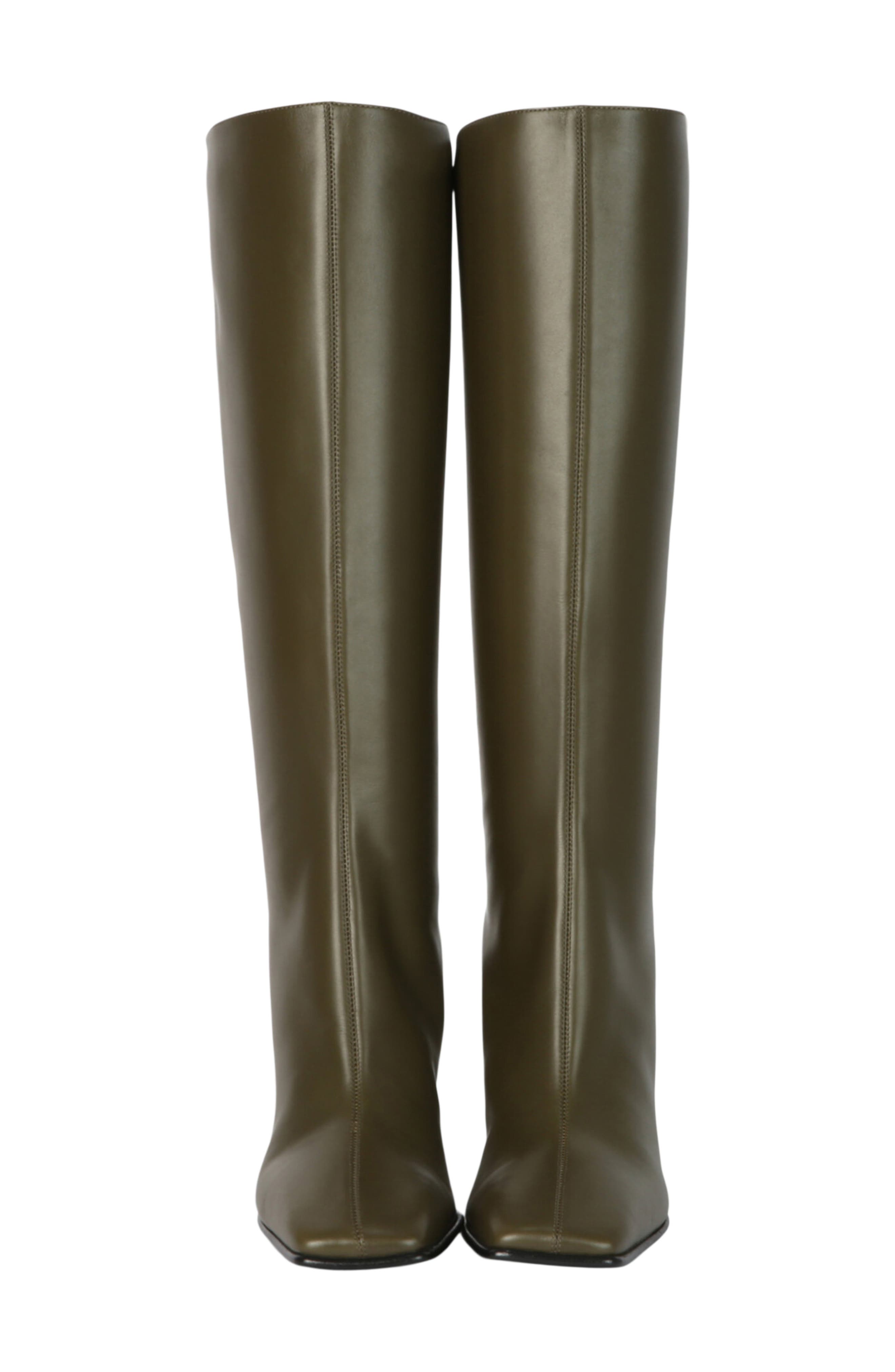 Cimelina Knee High Leather Boot, Alternate, color, OLIVE