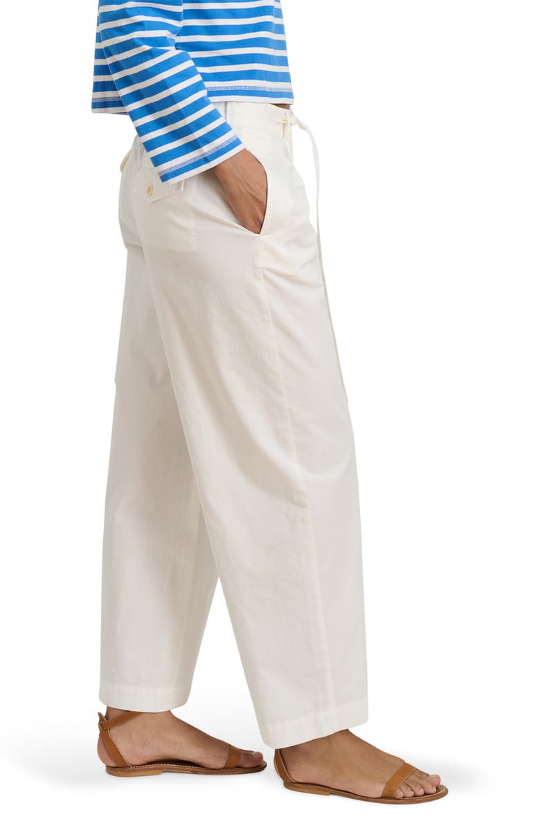 Alex Mill Ina Pleat Cotton Twill Drawstrings Pants, Alternate, color, White
