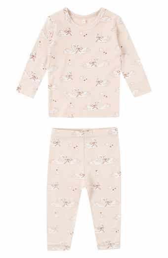 Swan Print Fitted Pajamas