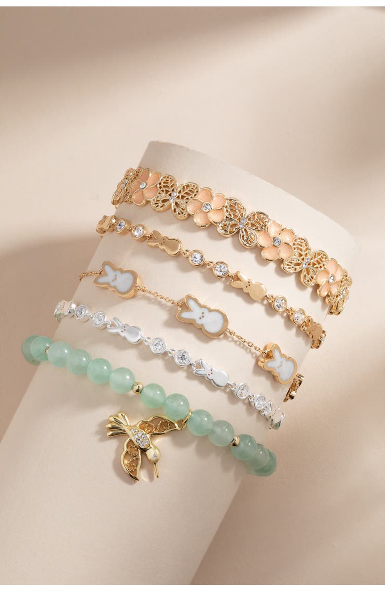 Alex and Ani Peeps<sup>®</sup> Bunny Bolo Bracelet, Alternate, color, Silver