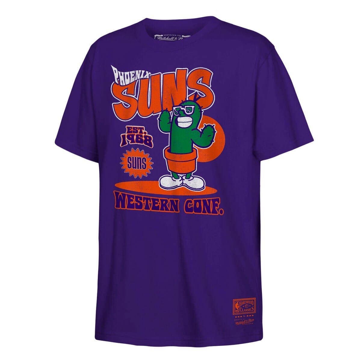Mitchell & Ness Kids' Youth  Purple Phoenix Suns Retro Mascot Script T-shirt
