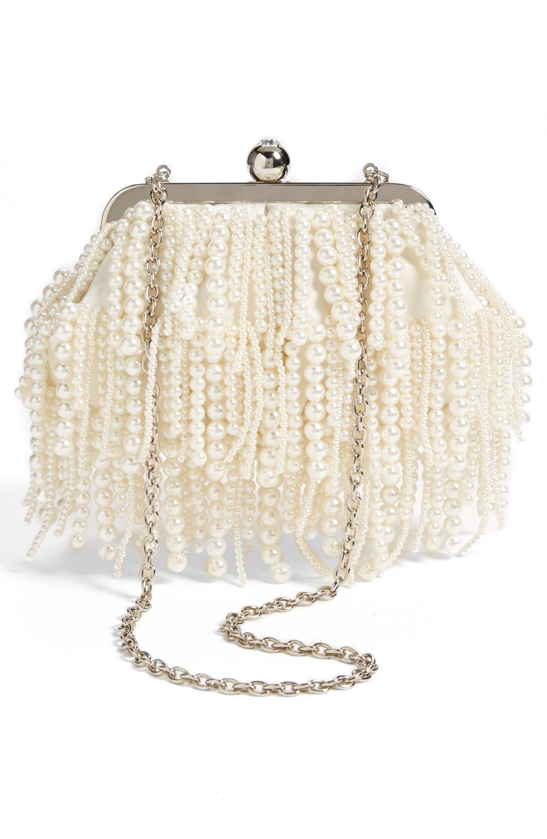 'Pearl' Clutch, Alternate, color, IVORY