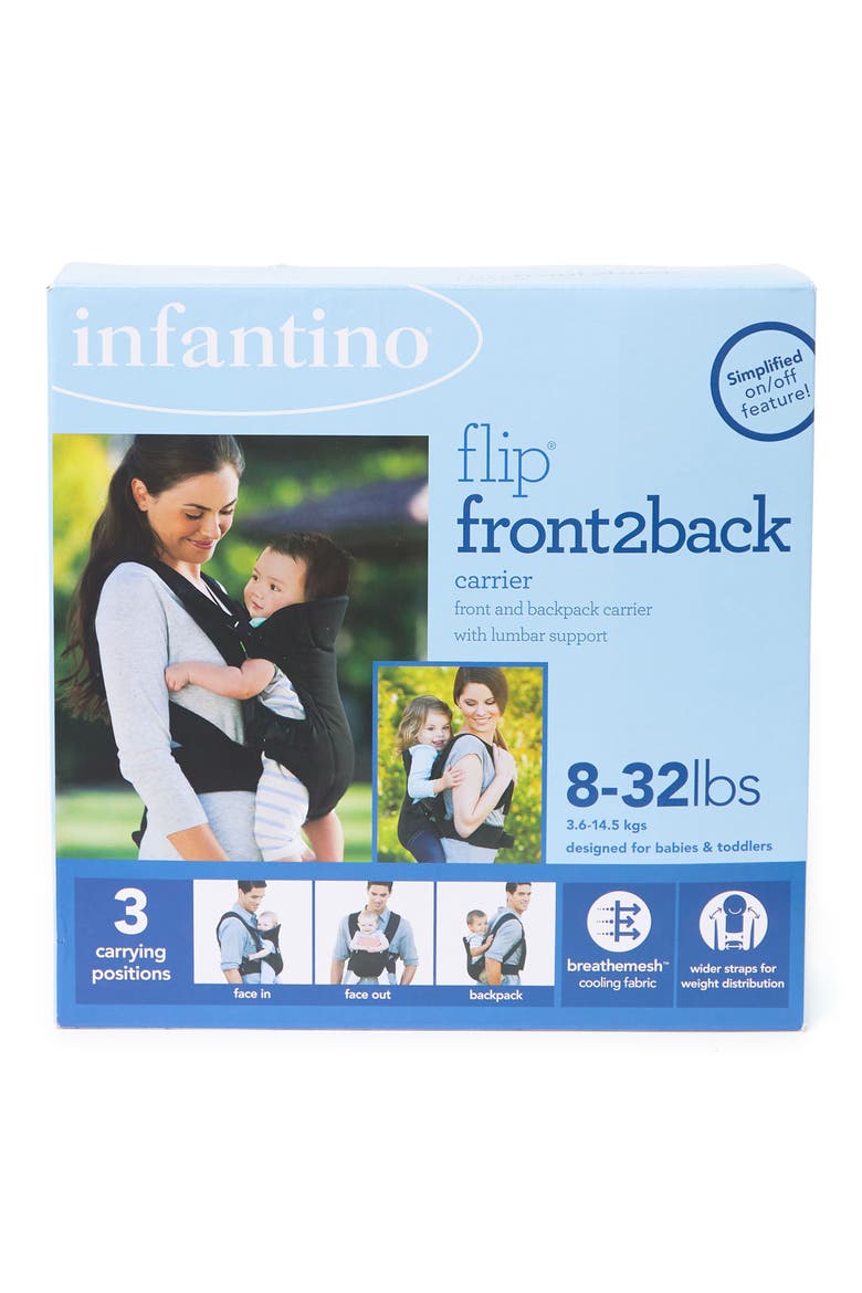 Flip Front-2-Back Carrier, Main, color, BLACK