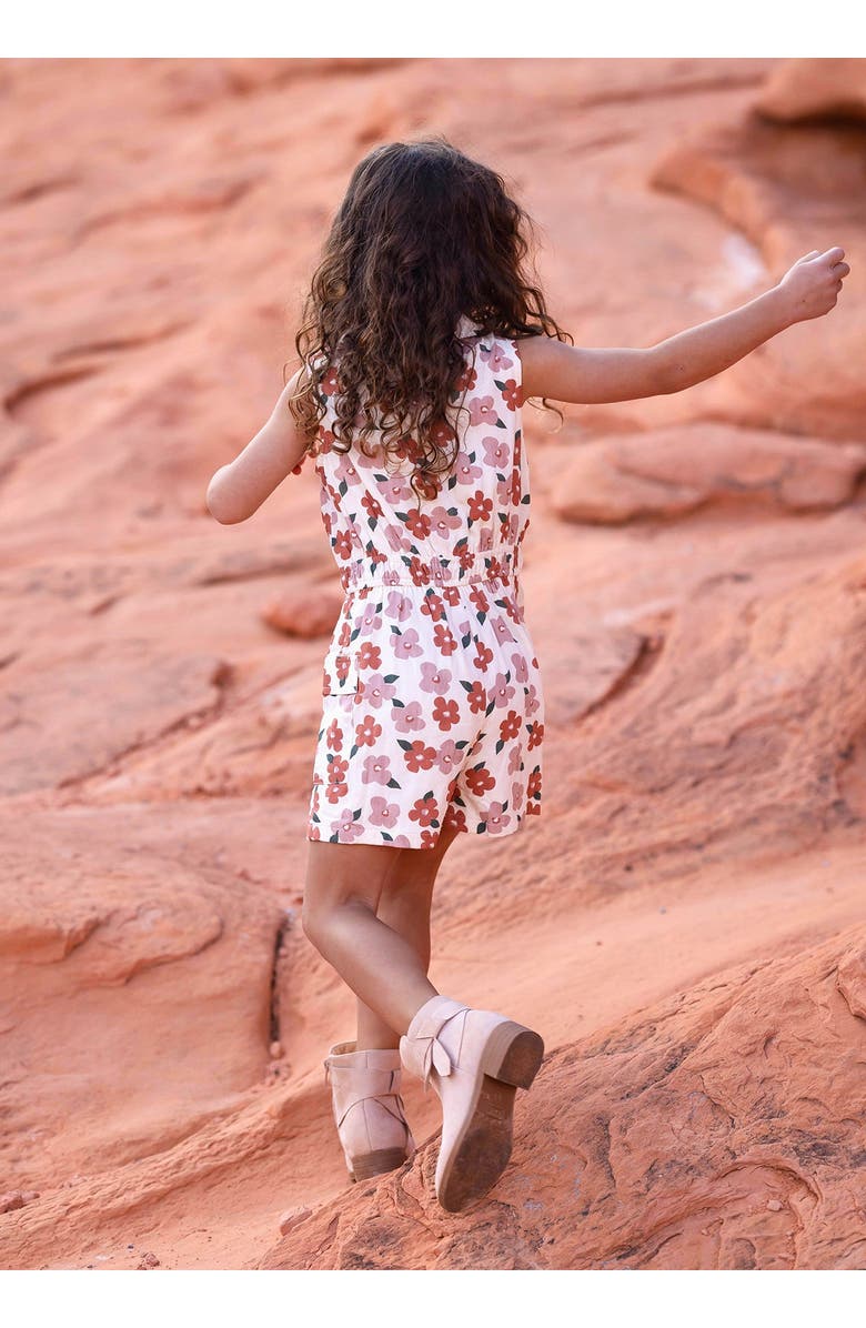 Mabel + Honey Mavery Floral Romper, Alternate, color, Pink