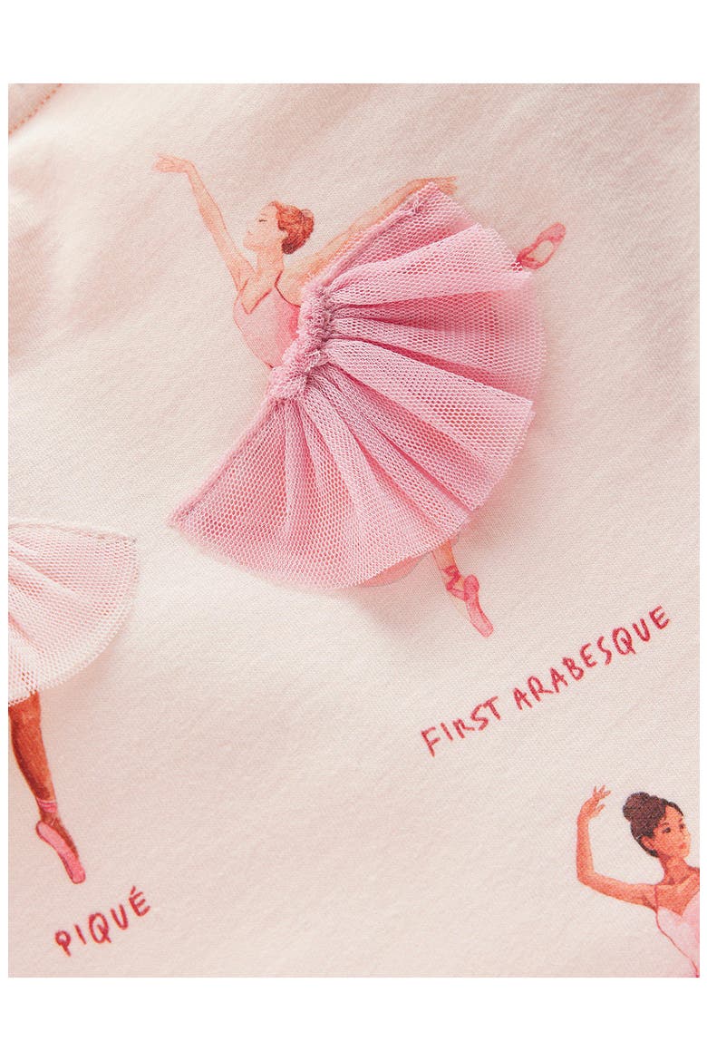 Kids' Ballet School Appliqué Puff Sleeve T-Shirt, Alternate, color, BOTANIC PINK BALLERINAS