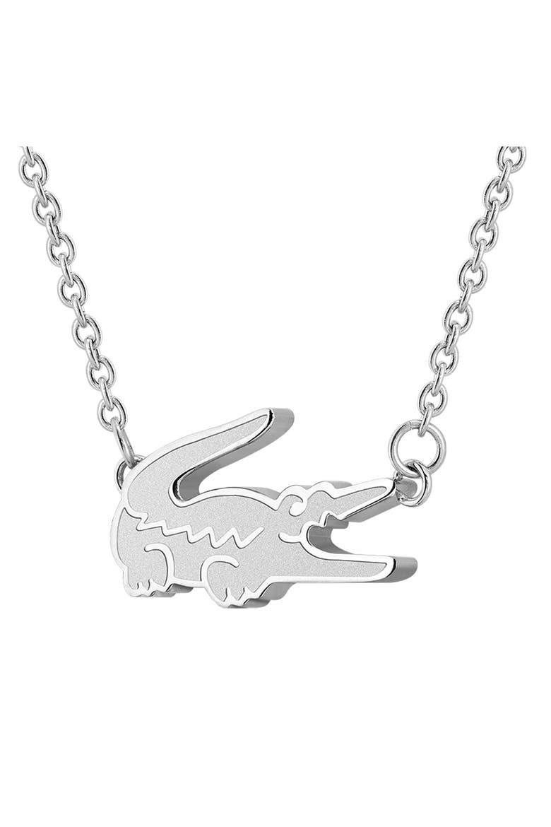Crocodile Necklace, Alternate, color, SILVER