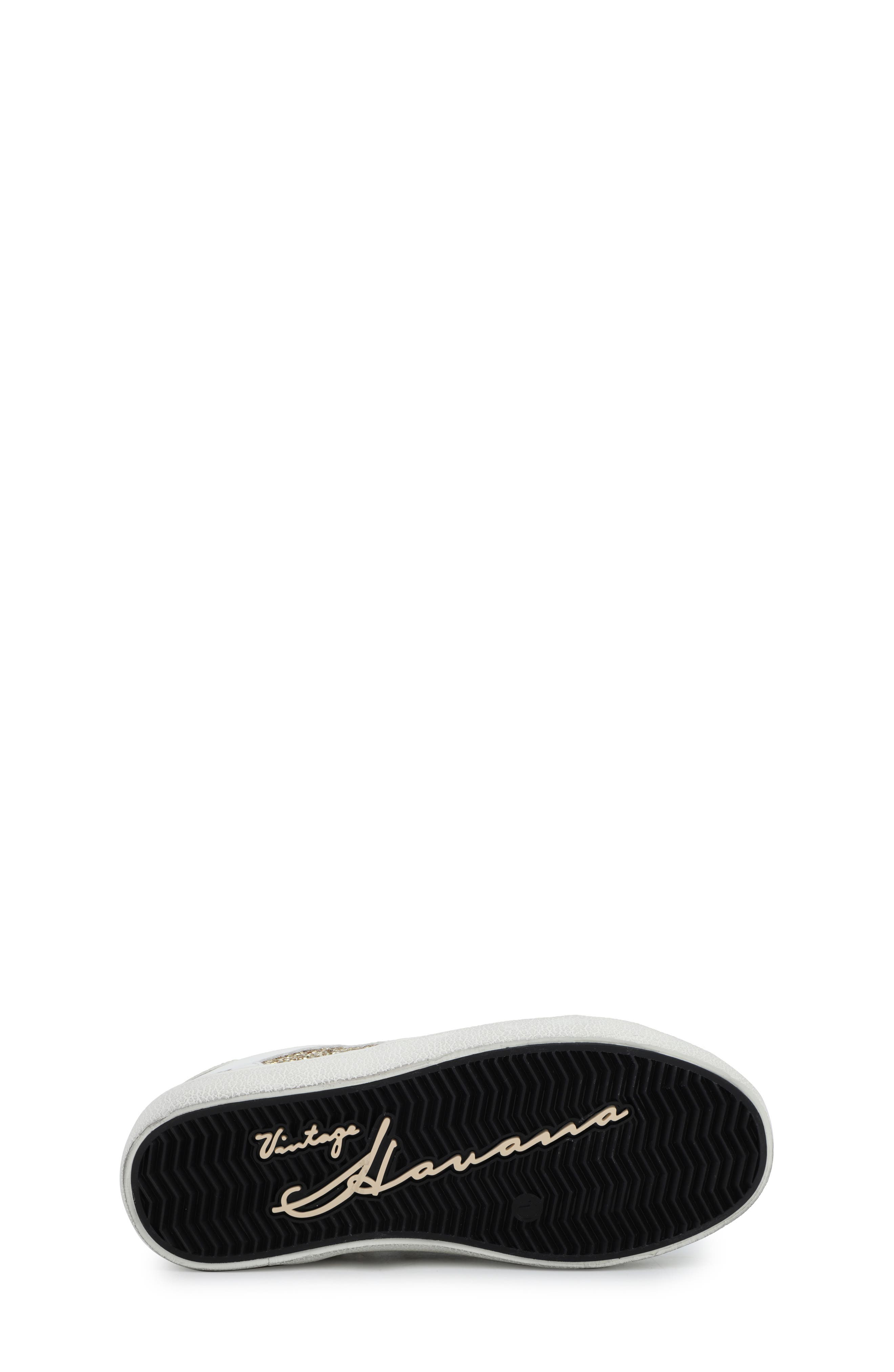Kids' Vail Sneaker, Alternate, color, WHITE GOLD GLITTER