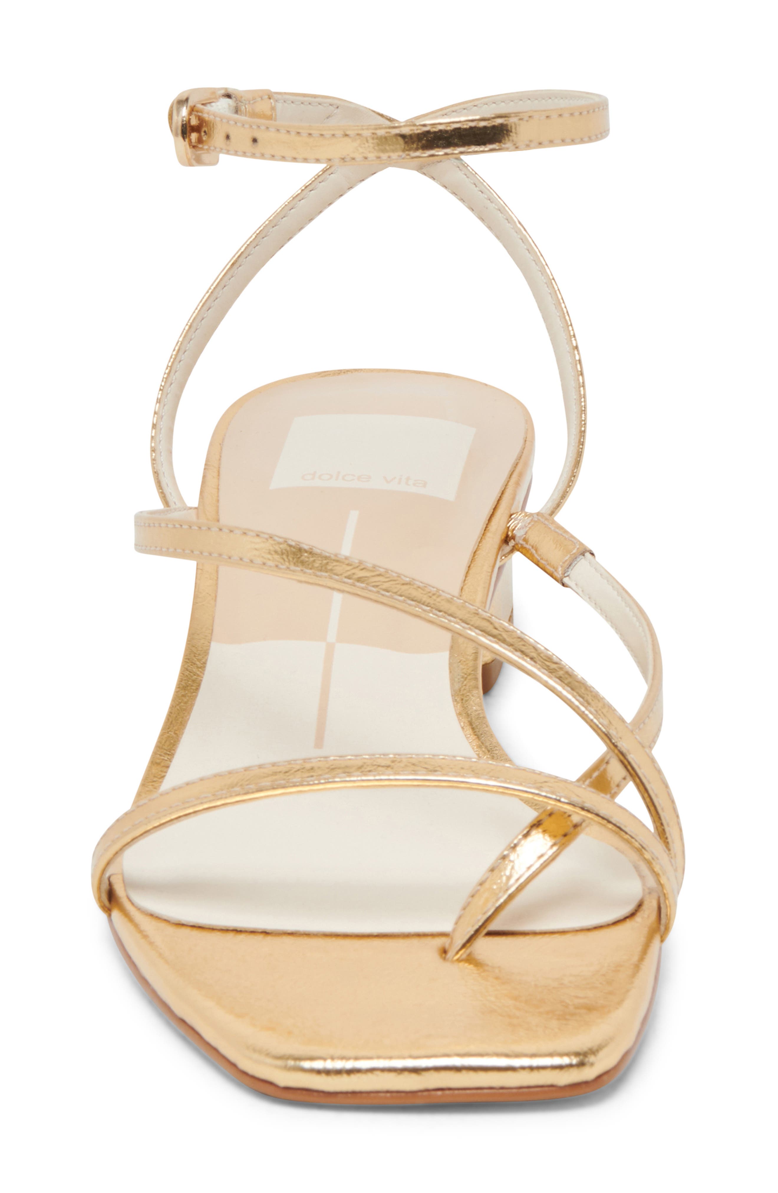 Karlos Ankle Strap Sandal, Alternate, color, GOLD METALLIC STELLA
